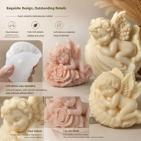 Nouvelles Idées : Moule en Silicone pour Bougie d'Aromathérapie Rose Ange, Modèle de Pierre Diffuseur Ange en Forme de Coquille