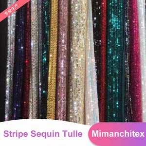 RTS Hàng Có Sẵn Vải Tuyn Lưới Kim Sa Co Giãn Chất Lượng Cao Sọc 3Mm Vải Thêu Kim Sa - Product Image 6