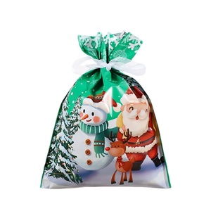 Emballage cadeau de Noël personnalisé sacs à cordon bonbons biscuits sacs d'emballage décoration sacs cadeaux pour offrir des cadeaux - Product Image 5