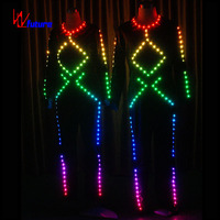 Costume de danse lumineux LED RGB de haute qualité, vêtements lumineux pour spectacle sur scène, boîte de nuit, rave, festival, fête, performance