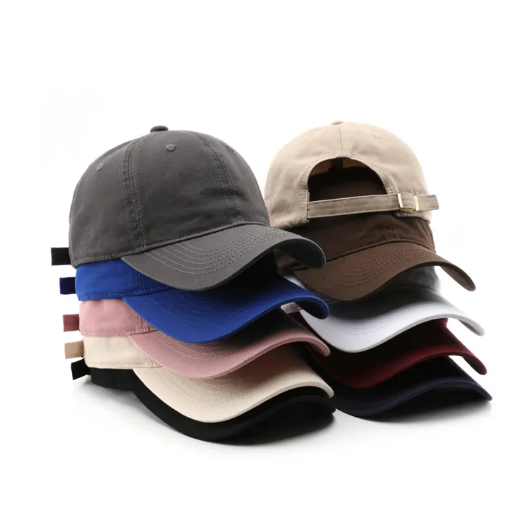 Benutzer definierte Marke 6 Panel Hochwertige bestickte Vintage Dad Hüte Benutzer definierte Logo Hut für Männer Wasch bare Baseball kappe