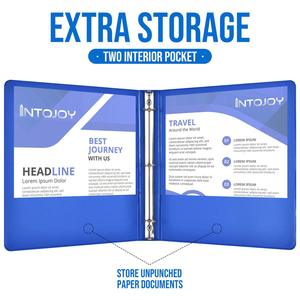 Reliure à anneaux <span class=keywords><strong>rigide</strong></span> en PVC opaque de format <span class=keywords><strong>A4</strong></span>, écologique, avec 2 pochettes - Product Image 3