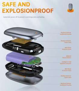 Conception de <span class=keywords><strong>banque</strong></span> d'alimentation sûre et antidéflagrante pour chauffe-mains en aluminium rechargeable moderne de 5200mAh - Product Image 2