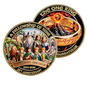Moneda Conmemorativa del 25 Aniversario de El Señor de los Anillos, Artesanía en Metal, Adorno para Fanáticos de la Película, Colección, Recuerdo, Regalo - Product Image 1