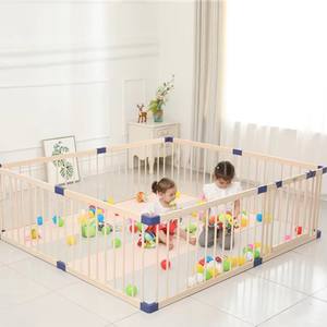 คอกกั้นเด็กแบบพกพาปรับขนาดและรูปทรงได้  คอกไม้พับได้  ศูนย์กิจกรรมสำหรับเด็ก  รั้วเด็กพร้อมประตู - Product Image 3