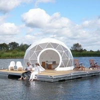 Harga Terbaik Semua Ukuran Tenda Hotel Igloo Geodesik Dome Transparan dengan Penutup Poliester Berlapis PVC Ganda Tahan Air dan Tahan Api