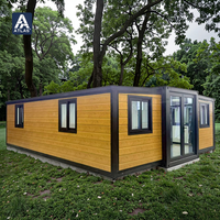 ATLAS Maison Conteneur de Luxe Extensible 20Ft 40Ft, Villa Préfabriquée en Kit Standard Australien avec Mur en Verre, pour Centre Commercial/Entrepôt
