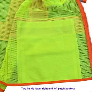Chaleco de Seguridad de Malla Reflectante Amarillo de Alta Visibilidad ANSI/ISEA EN ISO 20471 Clase 3 con Múltiples Bolsillos para Trabajadores de la Construcción - Product Image 6