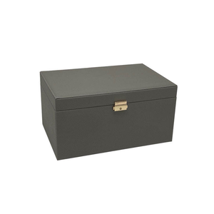 Luxury Multi-Compartment Jewellery Organizer Chest with Ring Slots & Earring Dividers and with <b>Mirror</b> - Product Image 5