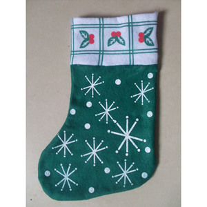 Calcetín navideño rojo con diseño de Papá Noel, tela no tejida, decoración navideña, bolsa de regalo para Nochebuena - Product Image 4