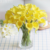 QSLHC804 En Gros PU 32cm Mini Lys Calla Artificielles pour La Décoration Intérieure