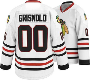 Maillot de hockey sur glace américain Blackhawk avec broderie OEM du nom et du numéro # 98 Connor Bedard # 30 Uniforme de hockey <span class=keywords><strong>Spencer</strong></span> Knight - Product Image 1