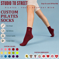 Chaussettes de yoga Lagree en gros, respirantes, nouveau design de marque East, chaussettes personnalisées pour femmes, chaussettes athlétiques en coton peigné pour Pilates