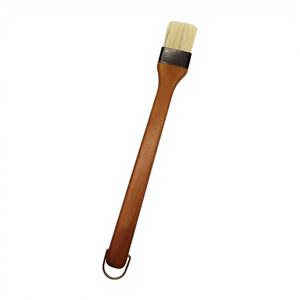 Brocha para Untar Salsas de Barbacoa con Cabeza Angulada, Mango de Madera, Cerdas de Jabalí, Antiadherente y Resistente al Calor para Asar - Product Image 1
