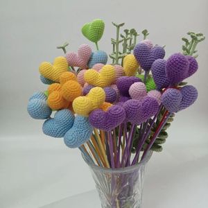 Ramo de peonía de hilo de lana hecho a mano, flores artificiales, flores baratas para el hogar, boda, flores decorativas - Product Image 5