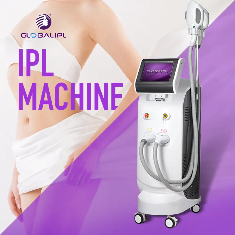 Globalipl E Light Ipl Dispositivo de belleza para salón de belleza, depilación, eliminación de arrugas, Rf