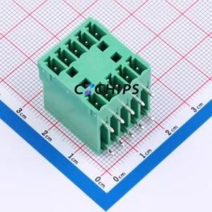 MX15EDGRH-3.81-2*05P-GN01-Cu-A Plug-in Terminal Block Bent Lead Through Hole,P=3.81mm Board-to-Board / Socket Closed 2x5P 3.81mm - Product Image 1