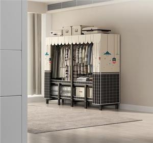 170cm de haut divers Style pliant chambre armoire placard pas besoin d'assemblage plus épais dur métal Portable cintre - Product Image 3