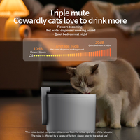 Distributeur d'eau pour animaux de compagnie ABS respectueux de l'environnement, 2,5 L, intérieur, sans fil, intelligent, automatique, à recirculation, fontaine à eau pour chat avec pompe silencieuse