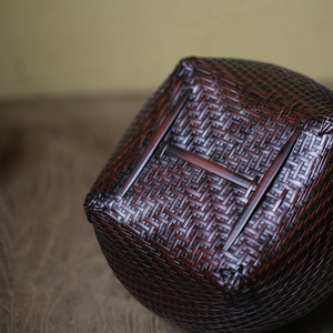 Handmade <b>Bamboo</b> Woven Charcoal <b>Basket</b> Round Carbon <b>Basket</b> For Tea Room Stove Accessories - Product Image 3