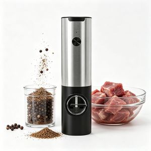 Pilas Eléctricas Automáticas para Pimienta y Sal para Exteriores, de Operación con una Sola Mano, para Parrillas de Barbacoa - Product Image 1