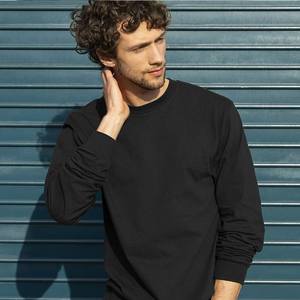 Camiseta de Manga Larga de Algodón de Peso Pesado de 205 g, Color Sólido, Algodón de Fibra Larga, Capa Base, Logotipo Personalizado, Ropa de Otoño - Product Image 6