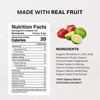 Poudre d'électrolytes hydratante au goût naturel de fraise et de lime, marque privée, pour la récupération sportive et l'apport en énergie