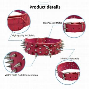 Großes Hunde niet halsband Krokodil muster Wolf Fang Stud Haustier halsband für großen Haustier hund - Product Image 2