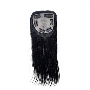 Toupee con Frente de Encaje, Cabello Indio Liso con Ondas Naturales, Cabello Remy 100% Densidad, Parte Central, Base de Seda, Nudos Invisibles - Product Image 1