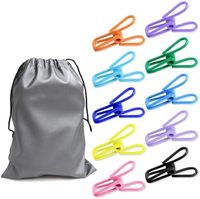 Pinces multifonctionnelles flexibles en plastique et en métal PVC pour sécher les vêtements Épingles colorées pour sacs de voyage pour la cuisine Matériau en fer