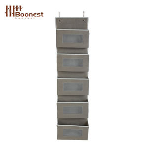 不織布透明PVC窓吊り収納装置<span class=keywords><strong>5</strong></span>層折りたたみ吊り収納バッグドア - Product Image 3