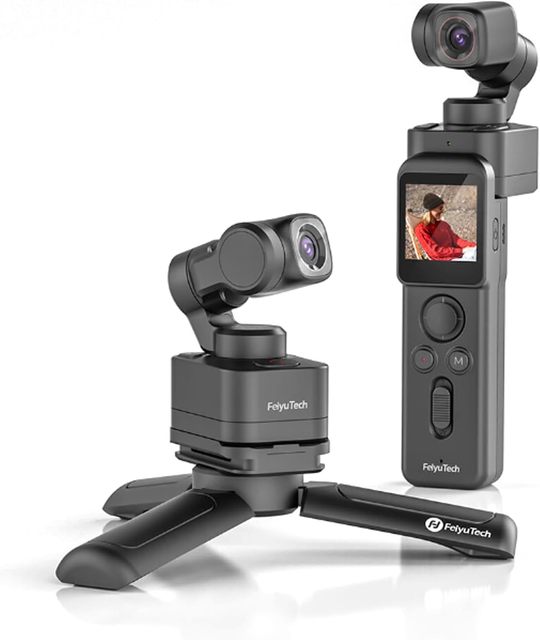 FeiyuTech Pocket 3 Action Camera Kit 3-Axis 4K Cordless Detachable Gimbal Camera YouTube Tiktok Vlog Pocket Camera