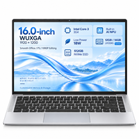 Kit d'ordinateur portable CKD (Completely Knocked Down) complet 16 pouces Intel Core 3 304 AI NPU 16 Go 512 Go SSD OEM ODM Factory Portatil Para Negocios