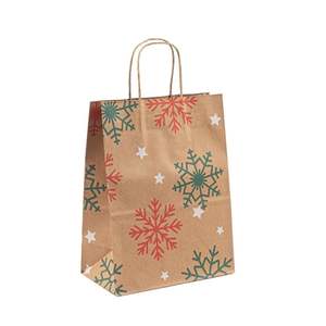 Bolsa de Papel Kraft Biodegradable Ecológica Personalizada con su Propio Logotipo para Regalos de Navidad o Cumpleaños, con Asa - Product Image 5