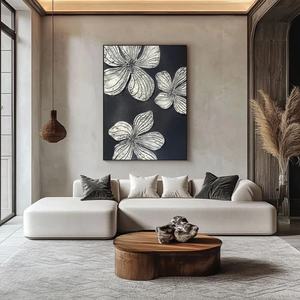 Cuadro Abstracto Vertical Grande Moderno Contemporáneo en Lienzo, Pintura Decorativa 3D para Pared, Regalo para la Inauguración de una Casa - Product Image 4