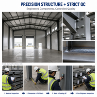 Usine de structures en acier avec conception résistante aux séismes et structure à longue durée de vie