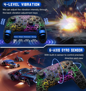 Manette <span class=keywords><strong>de</strong></span> jeu GAMINJA avec lumière RGB, contrôleur <span class=keywords><strong>de</strong></span> jeu à six axes, gyroscope sans fil BT, manette <span class=keywords><strong>de</strong></span> jeu pour Nintendo Switch/<span class=keywords><strong>PC</strong></span>/P3 - Product Image 3