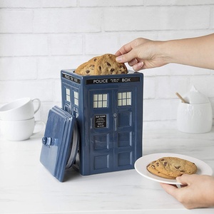 TARDIS de Doctor quien Cookie Jar colección cerámica Doctor que la caja de la policía con tapa 10 "h" - Product Image 6