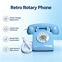 Téléphone fixe filaire vintage à cadran rotatif, style rétro, sonnerie mécanique, pour la maison et le bureau, vente en gros