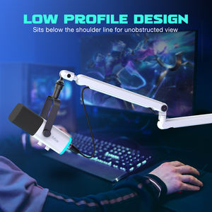 ขาตั้งไมโครโฟนแบบยืดหยุ่น Fifine โครงสร้างโลหะแข็งแรง ดีไซน์เตี้ย พร้อมที่เก็บสาย ปรับระดับได้ ทำจากอะลูมิเนียมและเหล็ก - Product Image 6