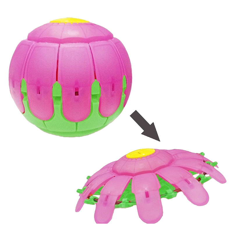 Новый стиль Волшебная летающая тарелка деформация Тыква НЛО шар Дети Открытый интерактивный Спорт летающие диски игрушки с подсветкой Музыка