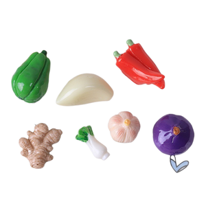Miniaturas de verduras para juegos de simulación, jengibre, ajo, accesorios de resina para joyería DIY, materiales para colgantes de llaveros - Product Image 5