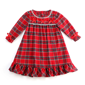 Pyjamas de Noël en Flanelle Tartan Prêts à Expédier pour Bébés Filles et Garçons, Vêtements Enfants en Gros, Ensembles Personnalisés en Dentelle - Product Image 6
