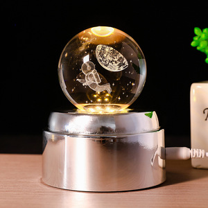 Lampada Notturna con Sfera di Cristallo Luminosa, Sistema Solare Creativo con Incisione Laser 3D della <span class=keywords><strong>Via</strong></span> <span class=keywords><strong>Lattea</strong></span> all'Interno - Product Image 4