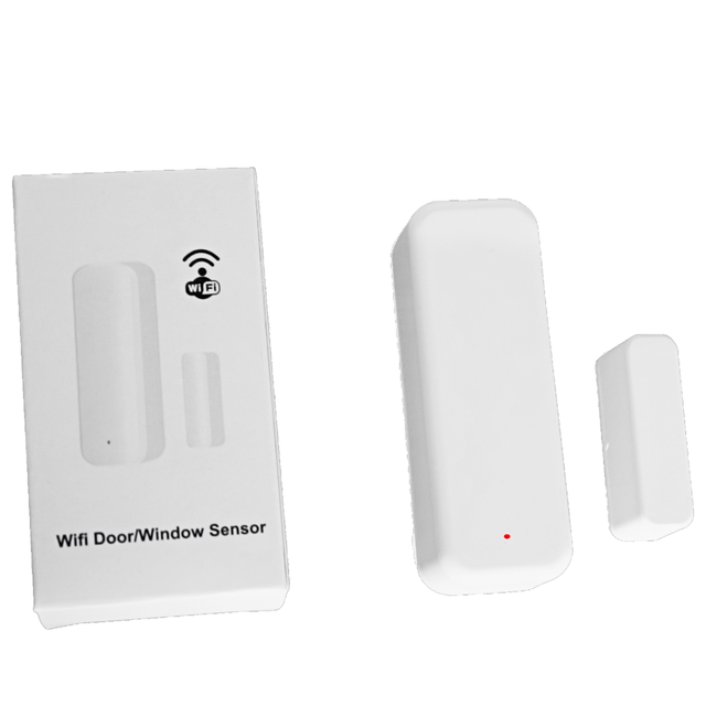 Tuya Smart 2.4G WiFi Magnetic Door Window Open/Close Sensor Plastic Battery Operated Alexa Google Home Compatible Tuya Smart