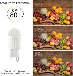 SHENPU 6 Pack <span class=keywords><strong>G9</strong></span> LED Light 3W Lámparas de araña 30W Bombilla halógena Equivalente Blanco cálido 3000K <span class=keywords><strong>G9</strong></span> Bi Pin Base Bombillas - Product Image 5