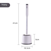 Brosse de toilette en silicone avec support, poils flexibles, nettoyage en profondeur sans angle mort, séchage rapide, ensemble de nettoyage pour toilettes de salle de bain