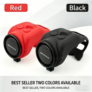 Sonnette de sécurité pour <span class=keywords><strong>vélo</strong></span> en silicone et plastique ABS, volume réglable 120 dB, <span class=keywords><strong>klaxon</strong></span> électronique rechargeable, son puissant, charge Type-C - Product Image 3
