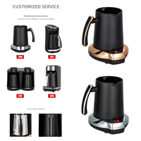 Machine à café à dosettes Leazo personnalisée en acier inoxydable 250 ml, électrique, pour la maison, avec contrôle de la température, base rotative à 360 degrés