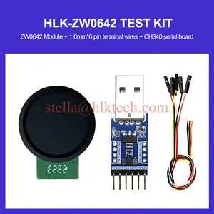 Hi-Link HLK-ZW0642 Módulo de identificação por impressão digital, módulo capacitivo de captura de fechadura de porta, sensor de impressão digital em forma de raquete de toque